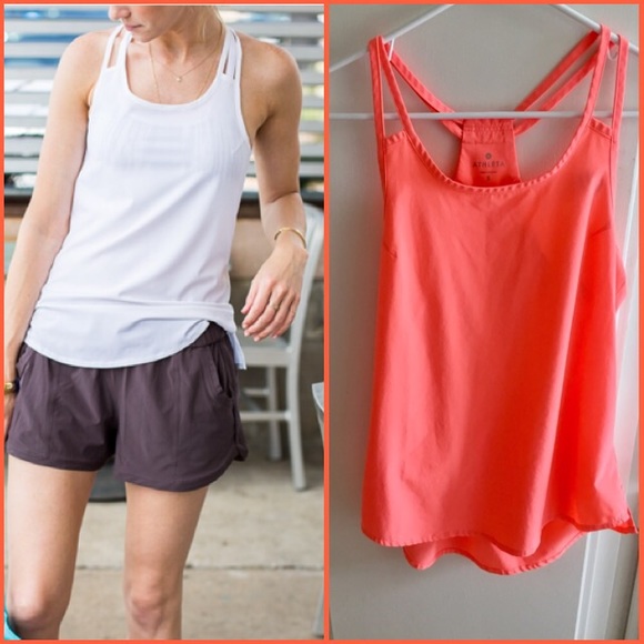Athleta Tops - ☀️ATHLETA 🆕 Go Time Sm Peach Tank VERY CUTE!